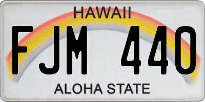 HI license plate FJM440