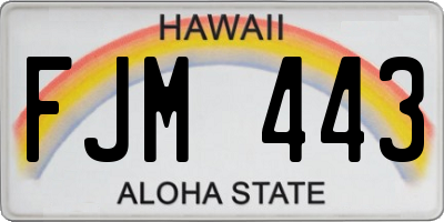 HI license plate FJM443