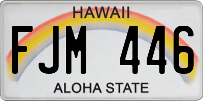 HI license plate FJM446