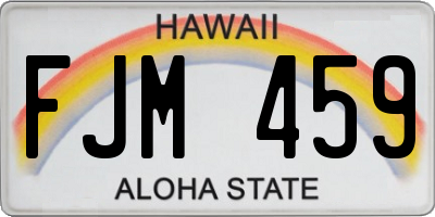 HI license plate FJM459