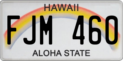 HI license plate FJM460
