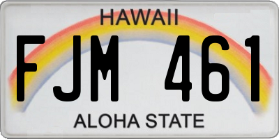 HI license plate FJM461