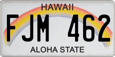 HI license plate FJM462