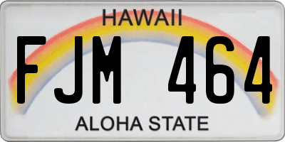 HI license plate FJM464