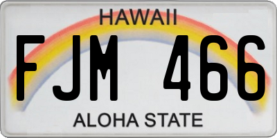 HI license plate FJM466