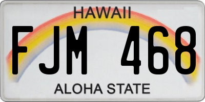 HI license plate FJM468