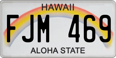 HI license plate FJM469