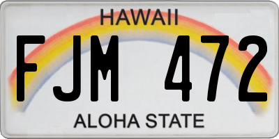 HI license plate FJM472