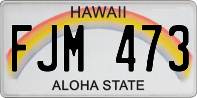 HI license plate FJM473