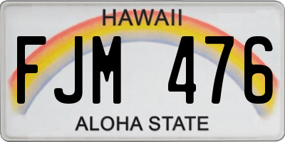 HI license plate FJM476