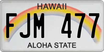 HI license plate FJM477