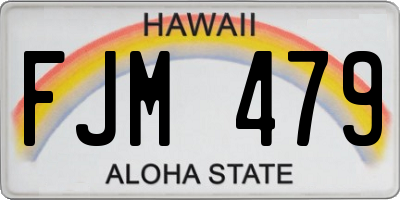 HI license plate FJM479