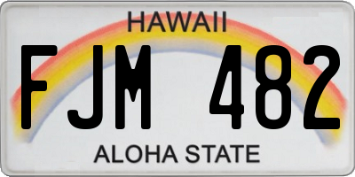 HI license plate FJM482