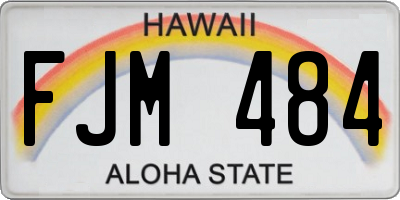 HI license plate FJM484