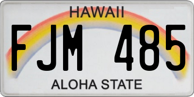 HI license plate FJM485