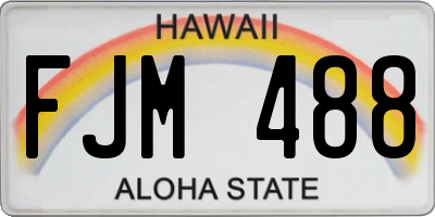 HI license plate FJM488
