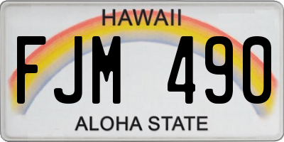 HI license plate FJM490