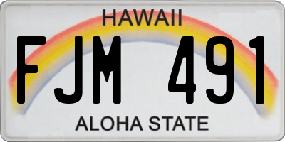 HI license plate FJM491