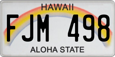 HI license plate FJM498
