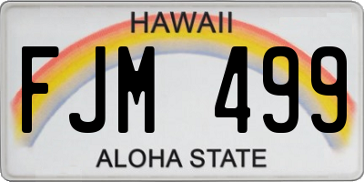 HI license plate FJM499