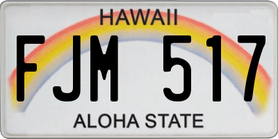 HI license plate FJM517