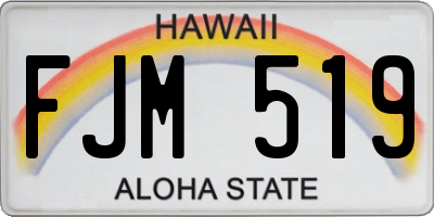 HI license plate FJM519