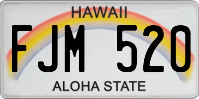 HI license plate FJM520