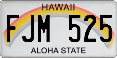 HI license plate FJM525