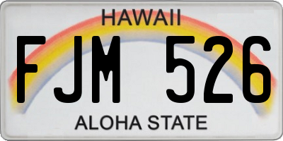 HI license plate FJM526