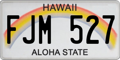 HI license plate FJM527