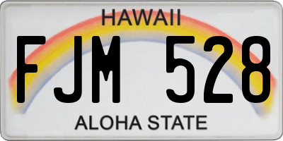 HI license plate FJM528