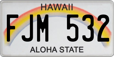 HI license plate FJM532
