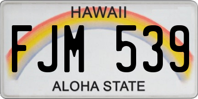 HI license plate FJM539