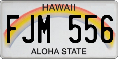 HI license plate FJM556