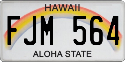 HI license plate FJM564