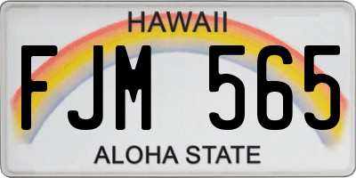 HI license plate FJM565