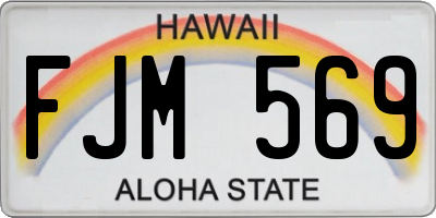 HI license plate FJM569