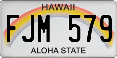 HI license plate FJM579