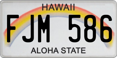 HI license plate FJM586