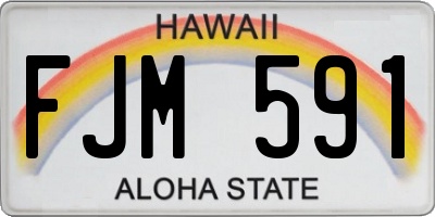 HI license plate FJM591