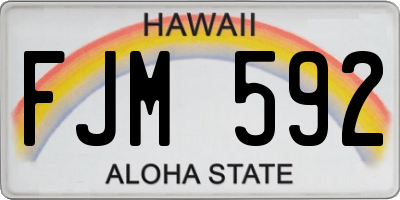 HI license plate FJM592