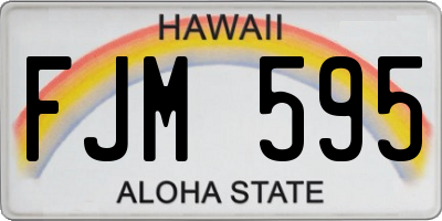 HI license plate FJM595