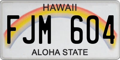 HI license plate FJM604