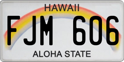 HI license plate FJM606
