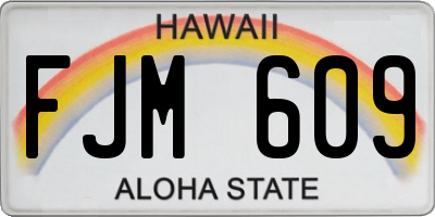 HI license plate FJM609