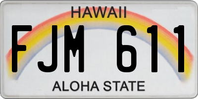 HI license plate FJM611