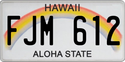 HI license plate FJM612