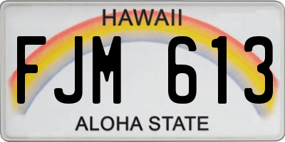 HI license plate FJM613