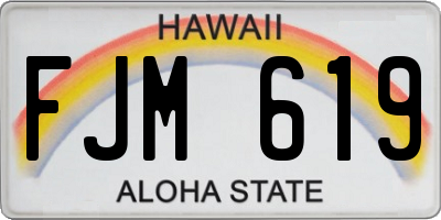 HI license plate FJM619