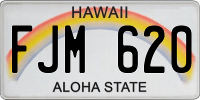 HI license plate FJM620
